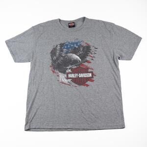 Harley-Davidson Eagle T-Shirt Gray Pocono Mountains PA Dealer Tee 2020 Men’s XL
